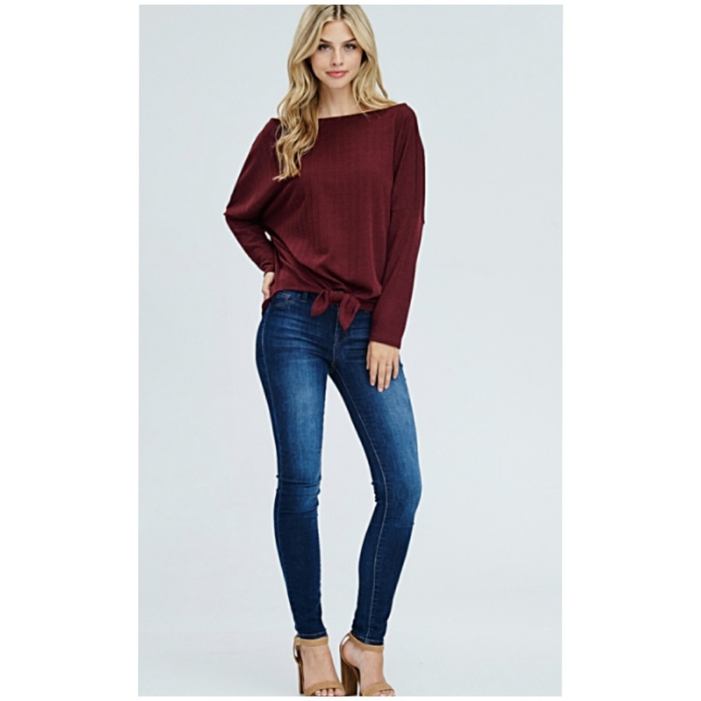Neck Rib Knit Sweater - Picture 3 of 5